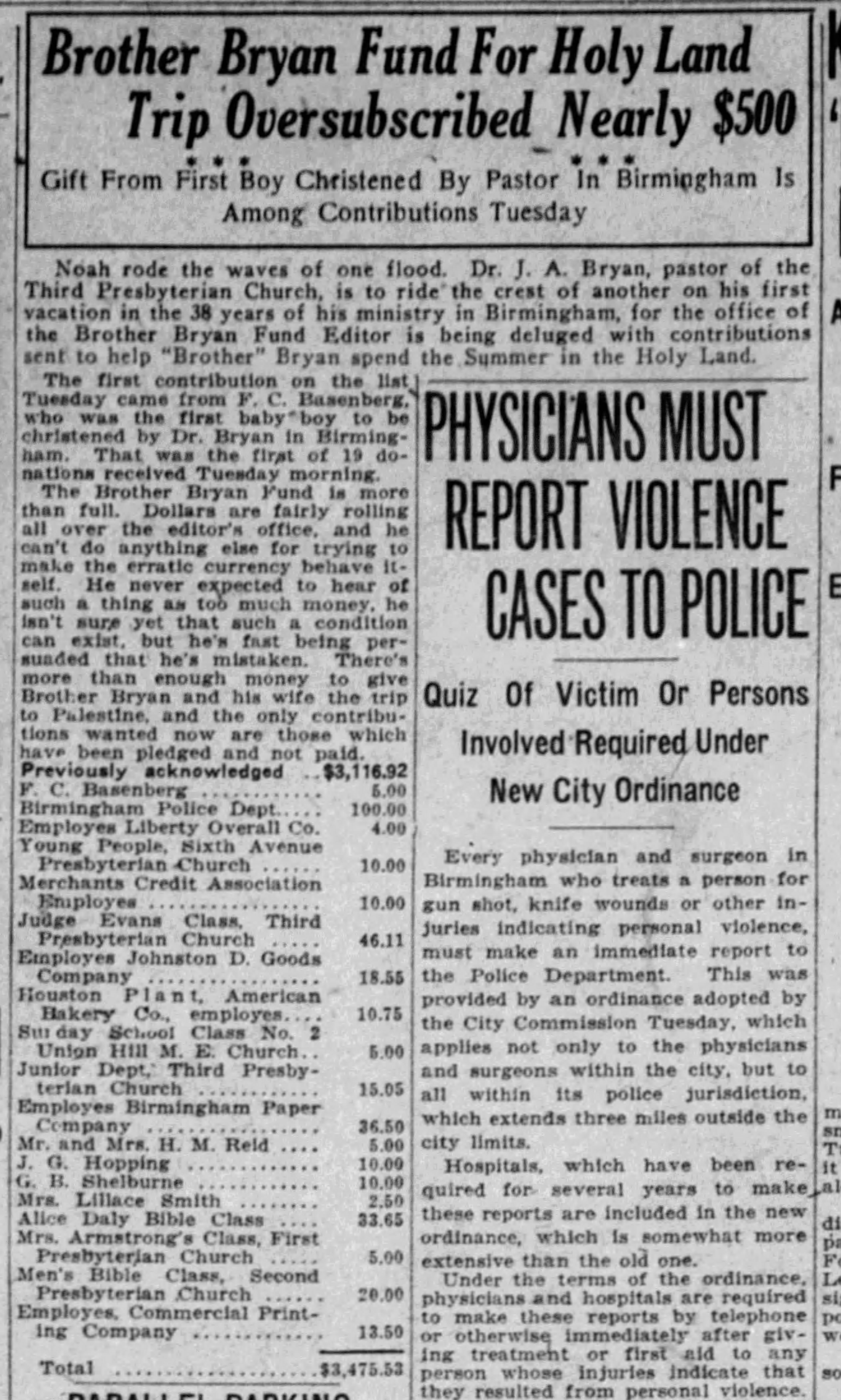 Brother Bryan Fund For Holy Land Trip Oversubscribed Nearly $500